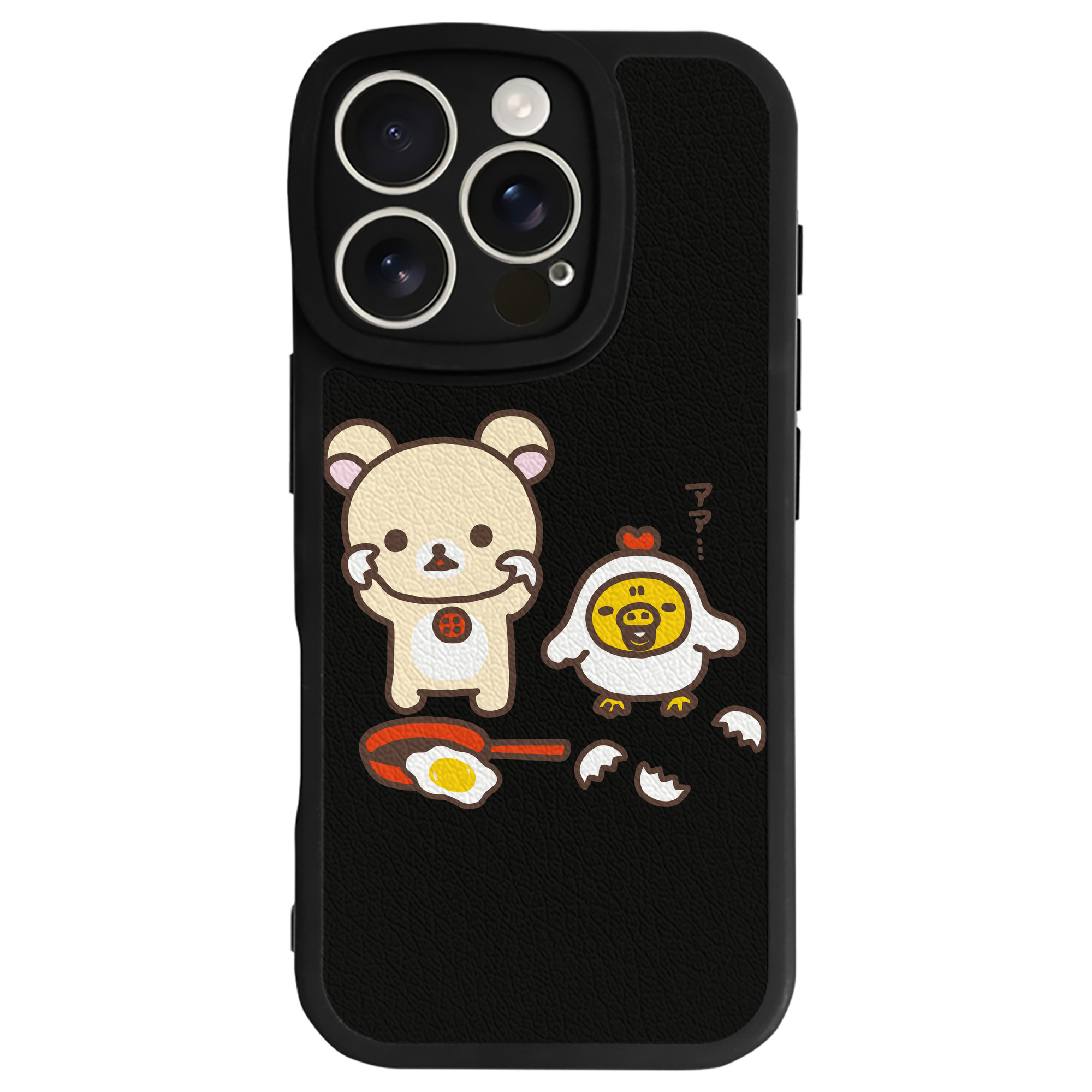 （画像用） リラックマ リラックマ キイロイトリ Rilakkuma Korilakkuma Kiiroitori 【iPhone 16シリーズ対応】シリコンスマホケース（レザー調） 材質：シリコン